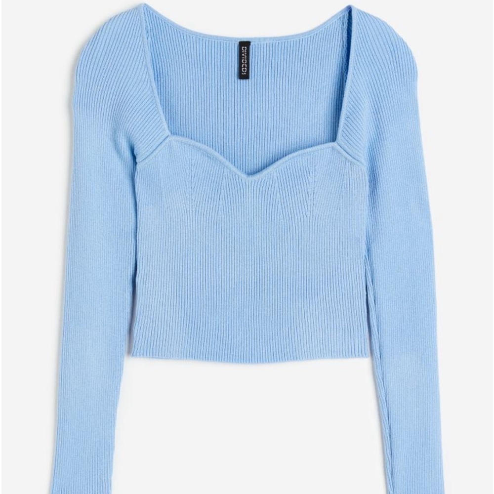 Light blue sweater long sleeve shirt